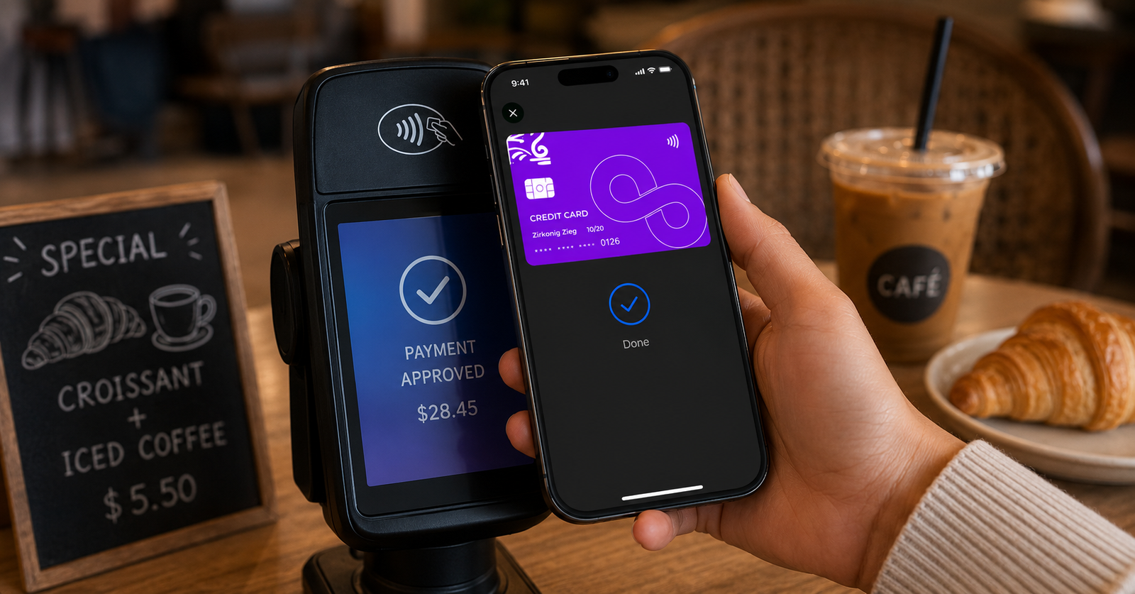 A contactless payment moment